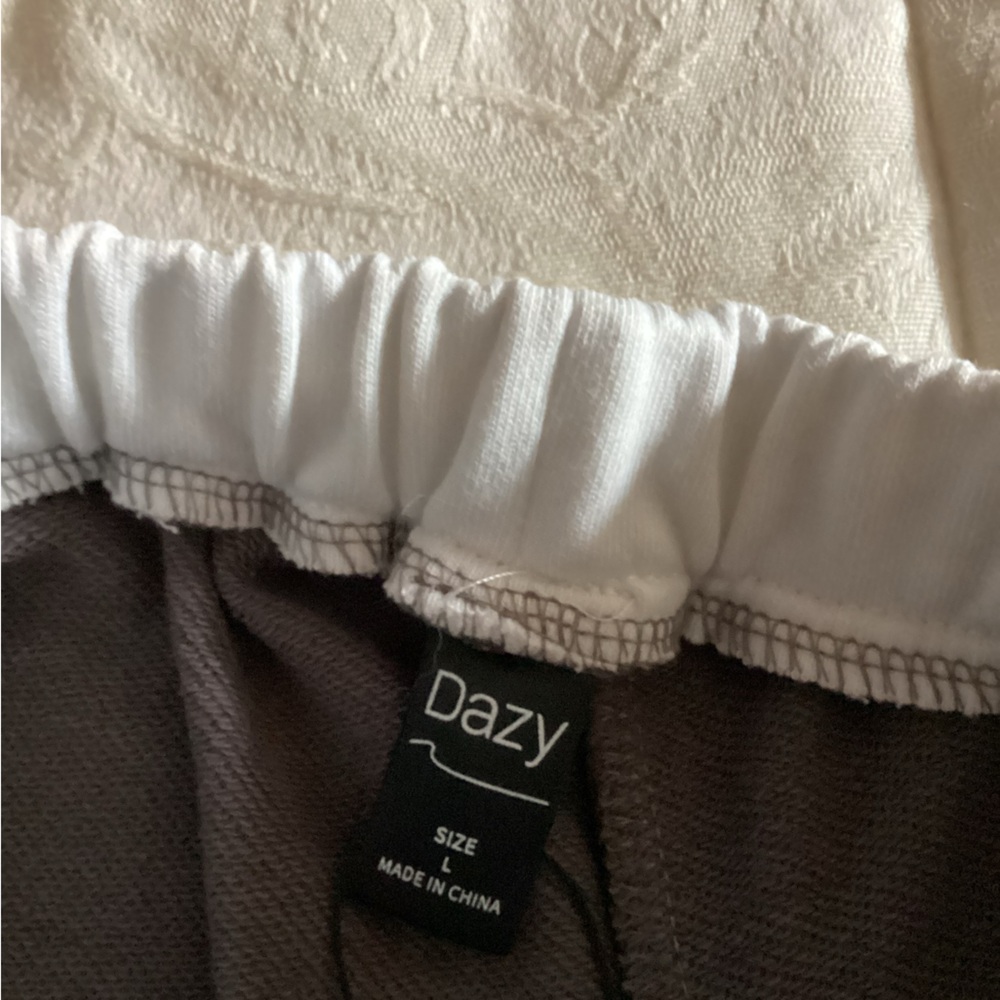 Dazy Sweatpants. Grey. Size large.